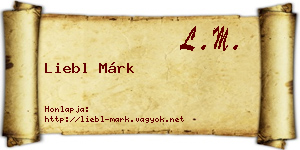 Liebl Márk névjegykártya