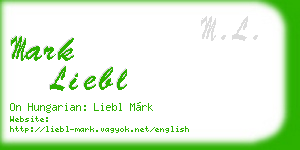 mark liebl business card